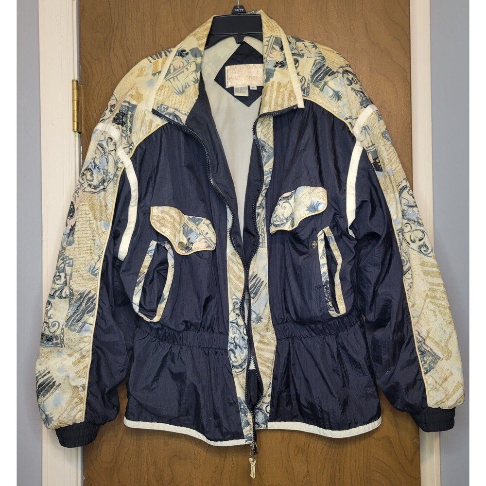 Vintage Windbreaker Jacket, East West Track Suit Jacket, 80s Nylon Jacket